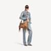 Borsa hobo da donna City, modello medio, color cammello Borsa hobo da donna City, modello medio, color cammello
