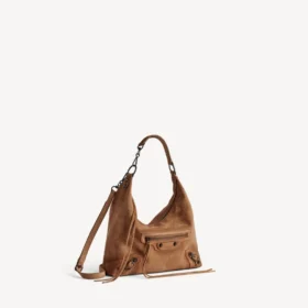 Borsa hobo da donna City piccola in color cammello