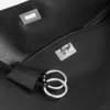 Borsa Rodeo grande in pelle di vitello martellata nera Borsa Rodeo grande in pelle di vitello martellata nera