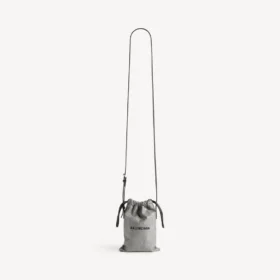 Borsa shopper da uomo con porta-cellulare in grigio Balenciaga