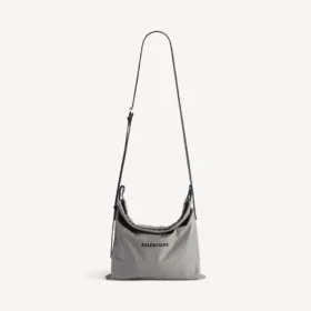 Borsa shopper da uomo con sacchetto antipolvere, a tracolla, media, in grigio Balenciaga