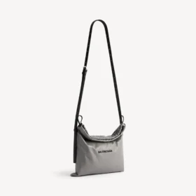 Borsa shopper da uomo con sacchetto antipolvere, a tracolla, media, in grigio Balenciaga