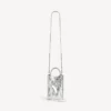 Borsa tote da donna Le City con porta-cellulare, color argento