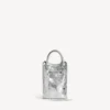 Borsa tote da donna Le City con porta-cellulare, color argento