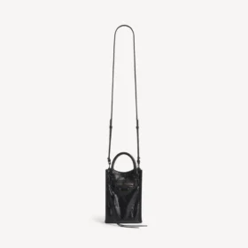 Borsa tote da donna Le City con porta-cellulare, nera