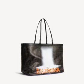 Borsa tote da donna Select, grande, in nero/arancione