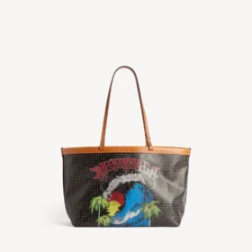 Borsa tote da donna Select, modello medio, nei colori nero/rosso
