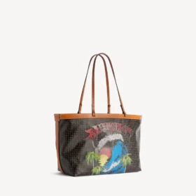 Borsa tote da donna Select, modello medio, nei colori nero/rosso