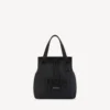 Borsa tote da uomo in stile militare, media, nera