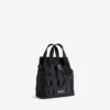 Borsa tote da uomo in stile militare, piccola, nera