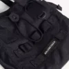 Borsa tote da uomo in stile militare, piccola, nera