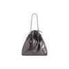 Borsa tote media Crush metallizzata “Grigia” 7429412AATG1314
