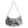 Borsetta Le Cagole con catena e graffiti “Black” 695814210G61090