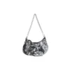 Borsetta Le Cagole con catena e graffiti “Black” 695814210G61090