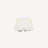 Boxer da donna a linea ad A con stampa tie-dye estrema, bianco/giallo Boxer da donna a linea ad A con stampa tie-dye estrema, bianco/giallo