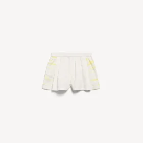 Boxer da donna a linea ad A con stampa tie-dye estrema, bianco/giallo