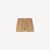 Boxer da donna a linea ad A in beige sabbia Boxer da donna a linea ad A in beige sabbia