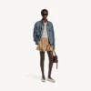 Boxer da donna a linea ad A in beige sabbia Boxer da donna a linea ad A in beige sabbia