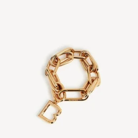 Bracciale da donna con maglie a B in oro lucido