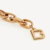 Bracciale da donna con maglie a B in oro lucido