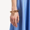 Bracciale da donna con maglie a B in oro lucido