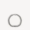 Bracciale da uomo BB Icon a maglie sottili in argento anticato