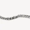 Bracciale da uomo BB Icon a maglie sottili in argento anticato