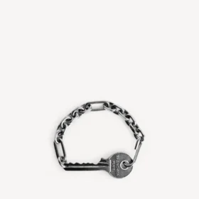 Bracciale da uomo Neverlost in argento anticato