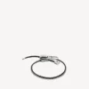 Bracciale fai da te con chiusura a zip in argento lucido/argento anticato/nero Bracciale fai da te con chiusura a zip in argento lucido/argento anticato/nero