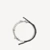 Bracciale/girocollo Malibu con perle in nero/bianco/argento lucido