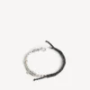 Bracciale/girocollo Malibu con perle in nero/bianco/argento lucido
