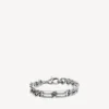 Bracciale gourmette con icona BB Icon in argento anticato