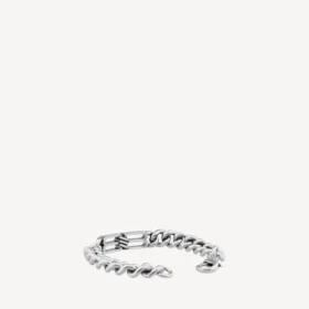 Bracciale gourmette con icona BB Icon in argento anticato