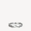 Bracciale gourmette con icona BB Icon in argento anticato