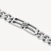 Bracciale gourmette con icona BB Icon in argento anticato