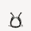 Bracciale Malibu in cordoncino nero/bianco/argento lucido Bracciale Malibu in cordoncino nero/bianco/argento lucido