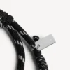 Bracciale Malibu in cordoncino nero/bianco/argento lucido Bracciale Malibu in cordoncino nero/bianco/argento lucido