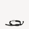 Bracciale Saint-Germain in pizzo nero/bianco/argento lucido