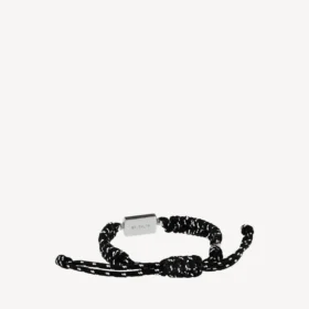 Bracciale Saint-Germain in pizzo nero/bianco/argento lucido