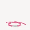 Bracciale Saint-Germain in pizzo rosa/nero/bianco/argento lucido