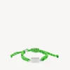 Bracciale Saint-Germain in pizzo verde neon/nero/argento lucido