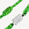 Bracciale Saint-Germain in pizzo verde neon/nero/argento lucido