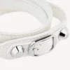 Bracciale triplo da donna in stile City, bianco ottico/argento lucido