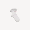 Calze da donna con fiocco in bianco/rosa Calze da donna con fiocco in bianco/rosa