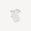 Calze da donna con fiocco in bianco/rosa Calze da donna con fiocco in bianco/rosa