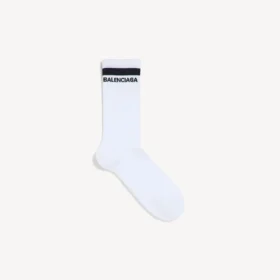 Calze da uomo con logo in bianco/nero