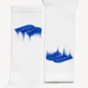 Calze da uomo Wet Brush in bianco/blu Calze da uomo Wet Brush in bianco/blu