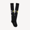 Calze lunghe da uomo con stemma navale in nero Calze lunghe da uomo con stemma navale in nero