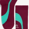 Calze tecniche da uomo in stile techwear nei colori bordeaux/acquamarina