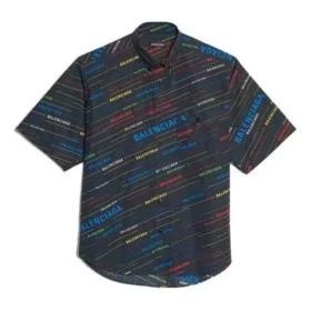 Camicia a maniche corte con stampa del logo “Black” 556869TDL542771 Camicia a maniche corte con stampa del logo “Black” 556869TDL542771